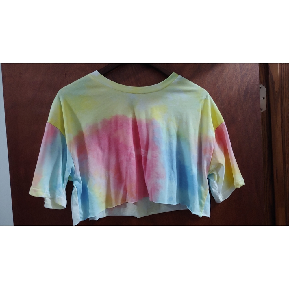 Tye Dye Short Sleeve Crop Top